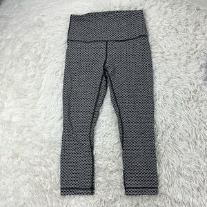 Lululemon Align Crop *21" Monochromic Ice Grey Black